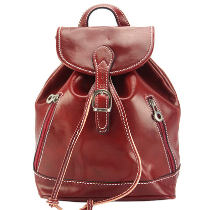Luminosa Leather Backpack purse - Made In Italy