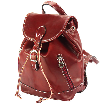 Luminosa Leather Backpack purse - Made In Italy