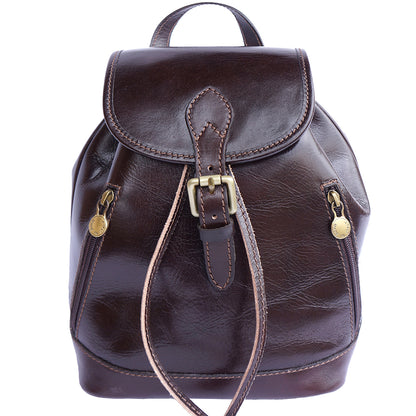 Luminosa Leather Backpack purse - Made In Italy