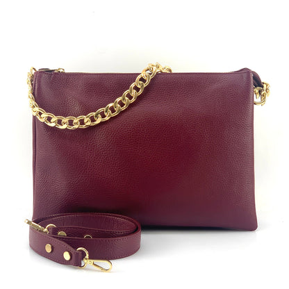 Tournon Leather Shoulder Bag - Made In Italy