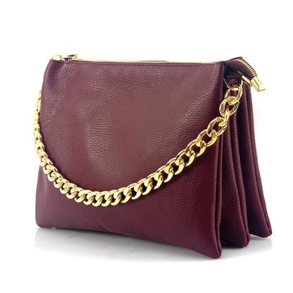 Tournon Leather Shoulder Bag - Made In Italy