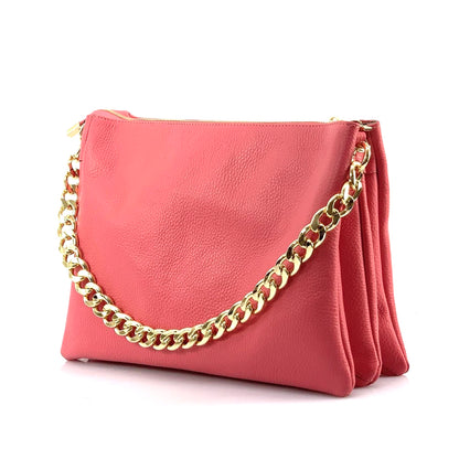 Tournon Leather Shoulder Bag - Made In Italy