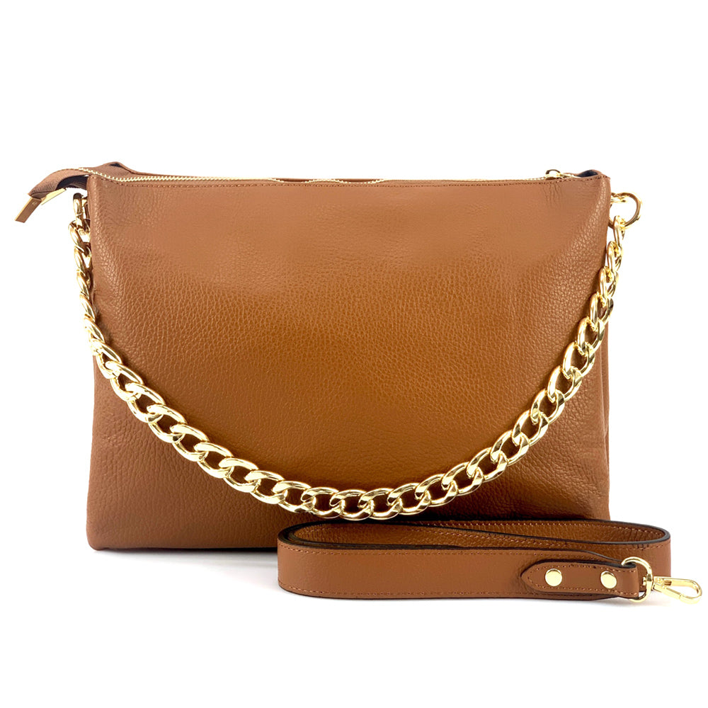 Tournon Leather Shoulder Bag - Made In Italy