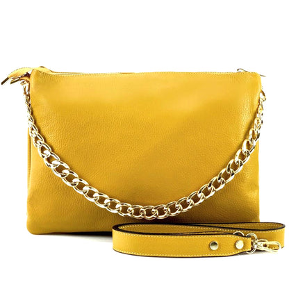 Tournon Leather Shoulder Bag - Made In Italy