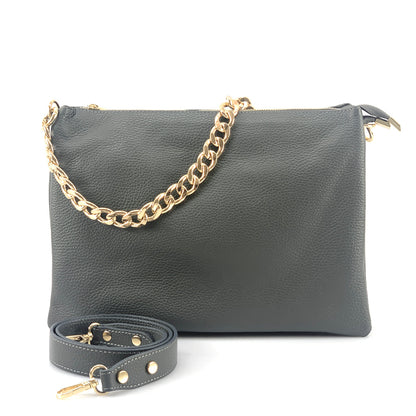 Tournon Leather Shoulder Bag - Made In Italy