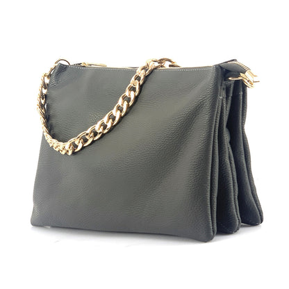 Tournon Leather Shoulder Bag - Made In Italy