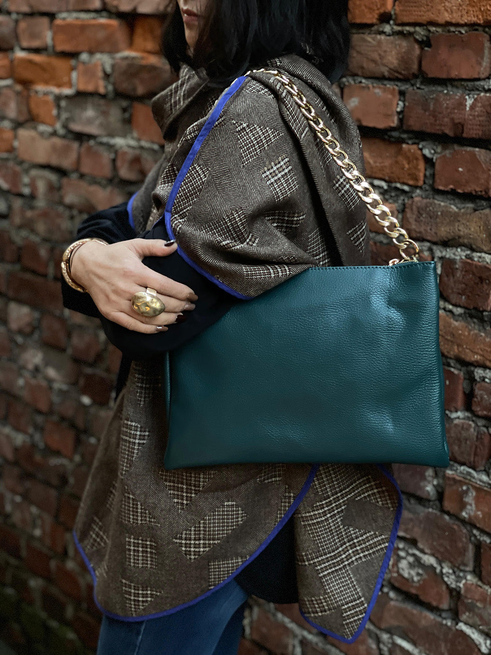 Tournon Leather Shoulder Bag - Made In Italy