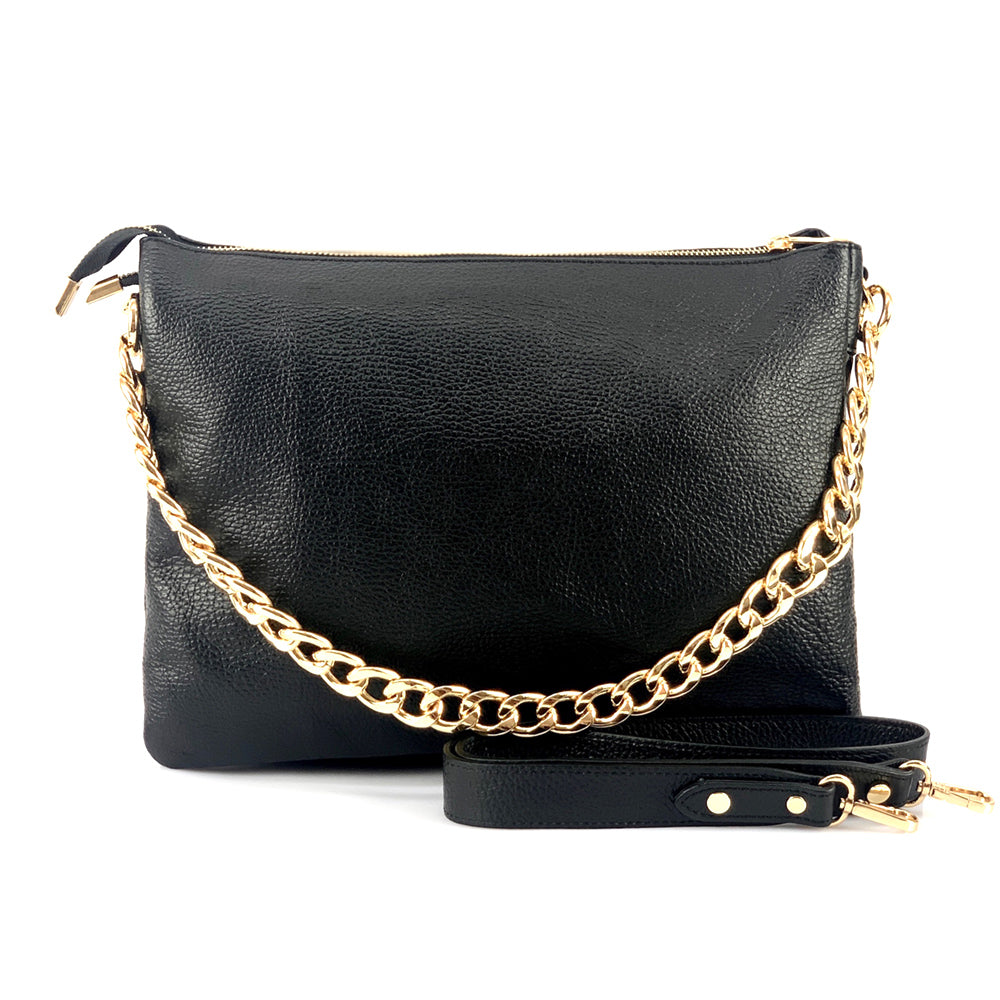 Tournon Leather Shoulder Bag - Made In Italy