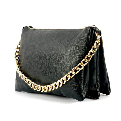 Tournon Leather Shoulder Bag - Made In Italy