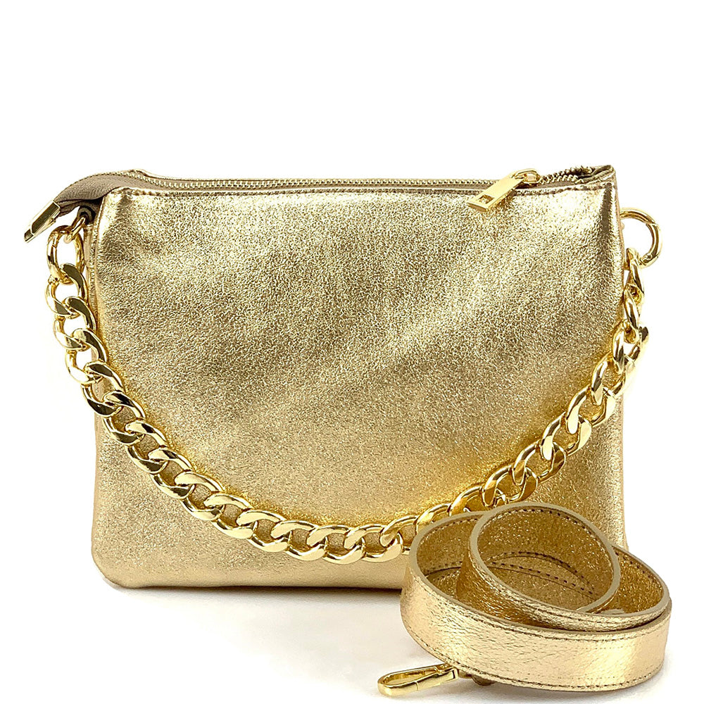 Tournon Leather Shoulder Bag - Made In Italy