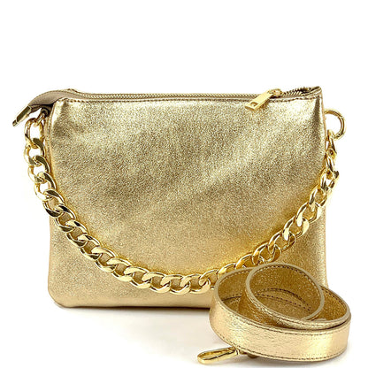 Tournon Leather Shoulder Bag - Made In Italy