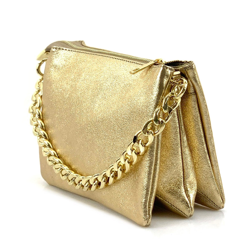 Tournon Leather Shoulder Bag - Made In Italy