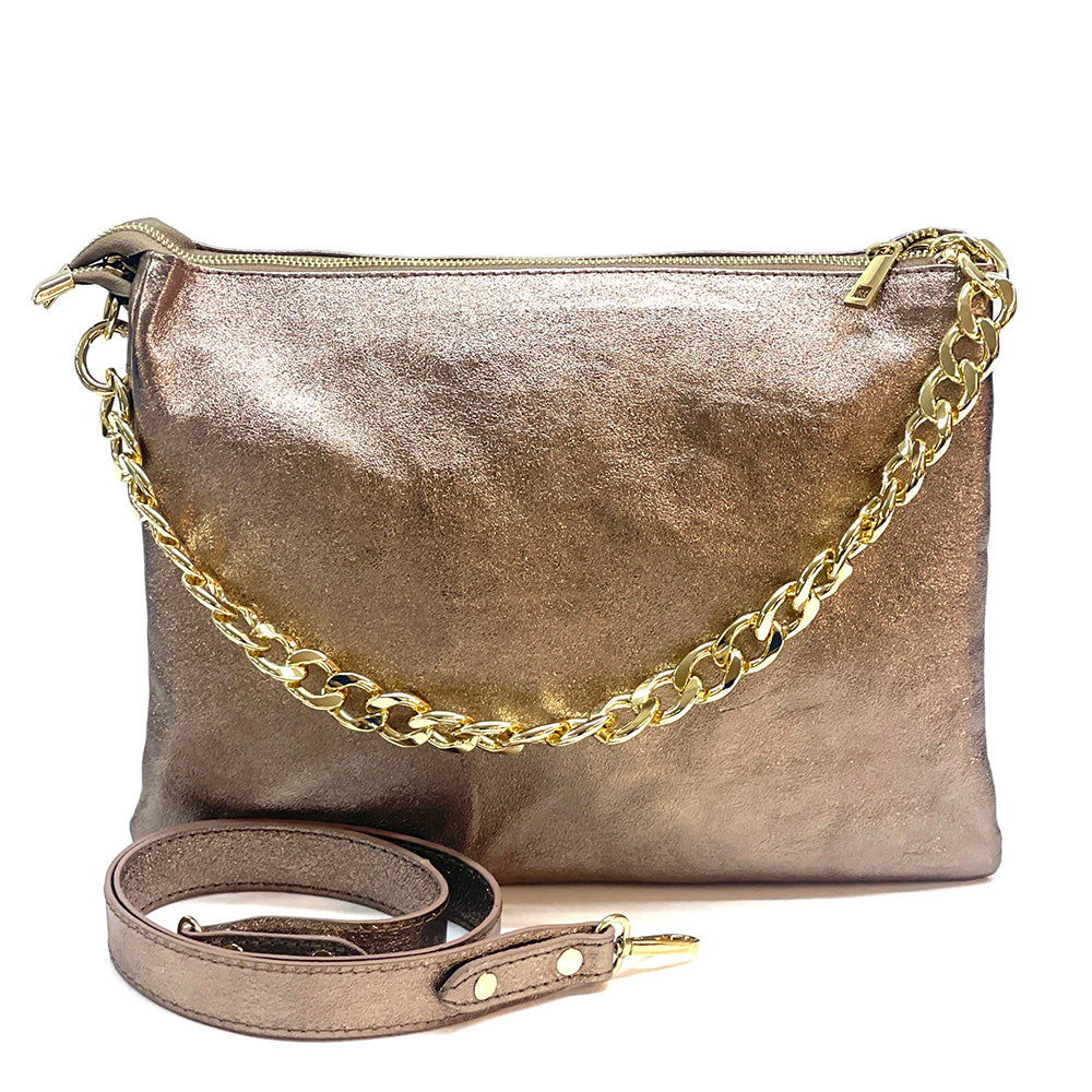 Tournon Leather Shoulder Bag - Made In Italy