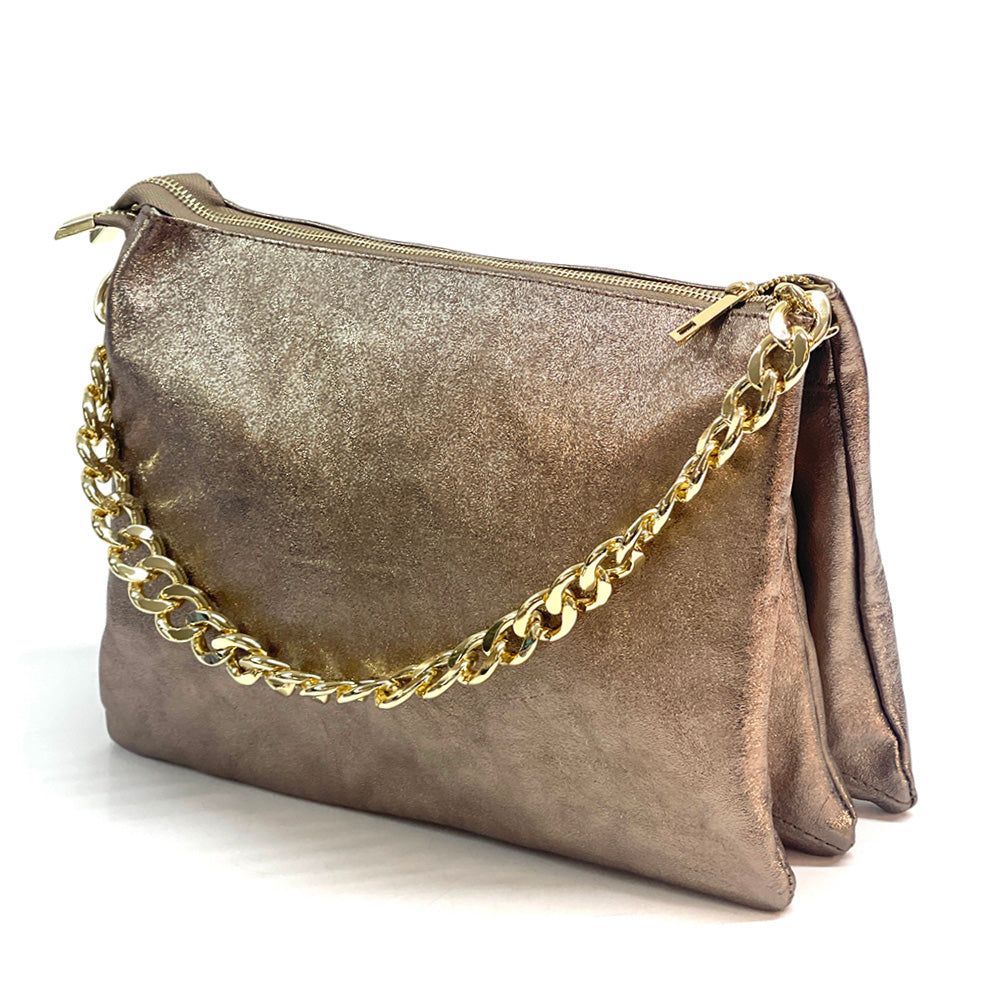 Tournon Leather Shoulder Bag - Made In Italy