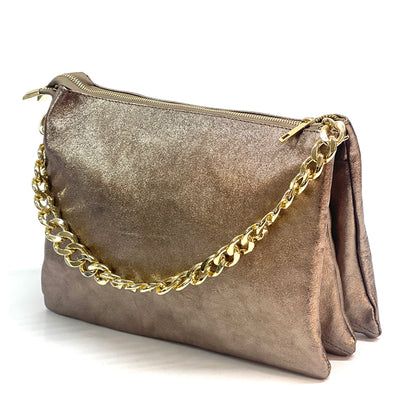 Tournon Leather Shoulder Bag - Made In Italy