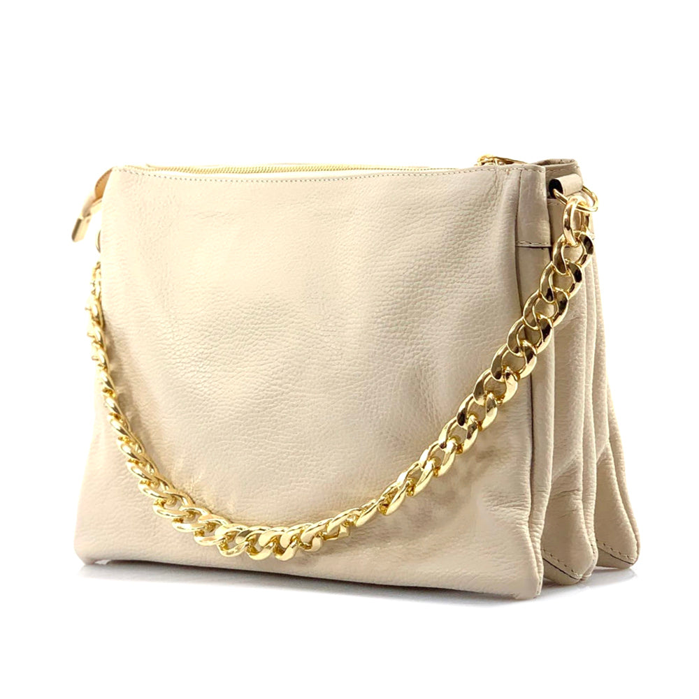 Tournon Leather Shoulder Bag - Made In Italy