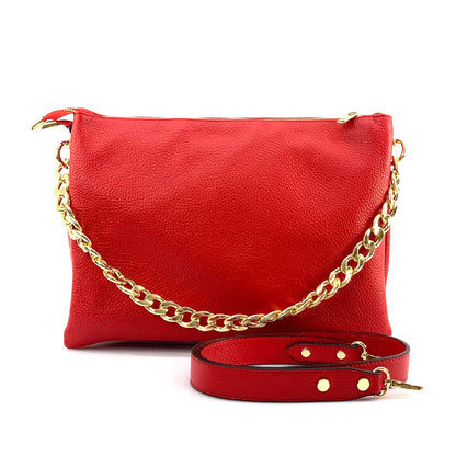 Tournon Leather Shoulder Bag - Made In Italy