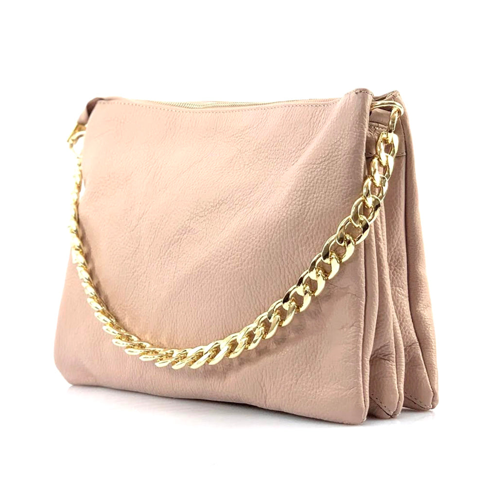 Tournon Leather Shoulder Bag - Made In Italy