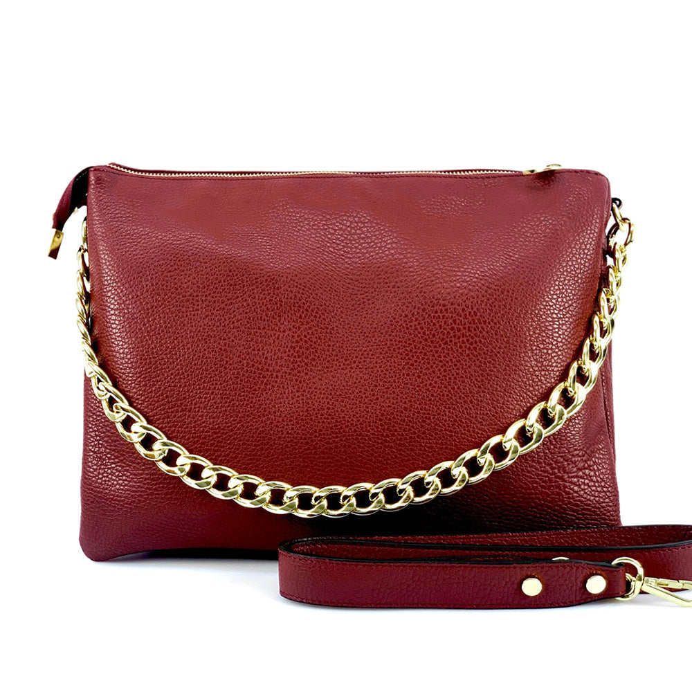 Tournon Leather Shoulder Bag - Made In Italy