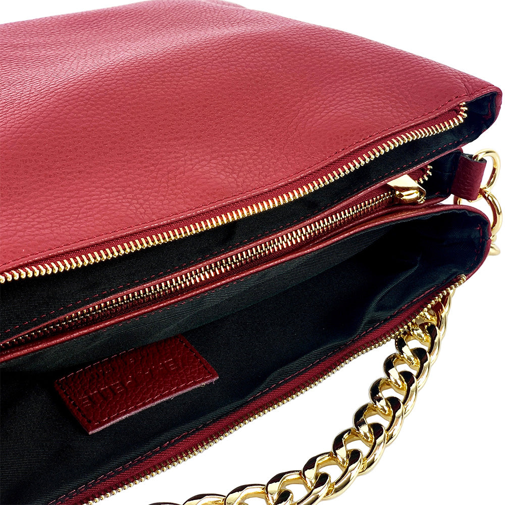 Tournon Leather Shoulder Bag - Made In Italy