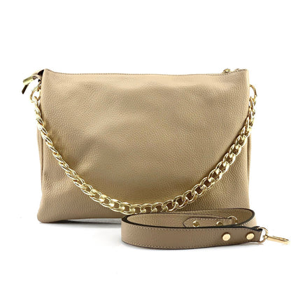 Tournon Leather Shoulder Bag - Made In Italy