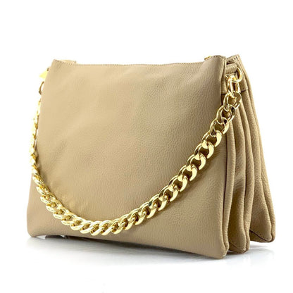 Tournon Leather Shoulder Bag - Made In Italy