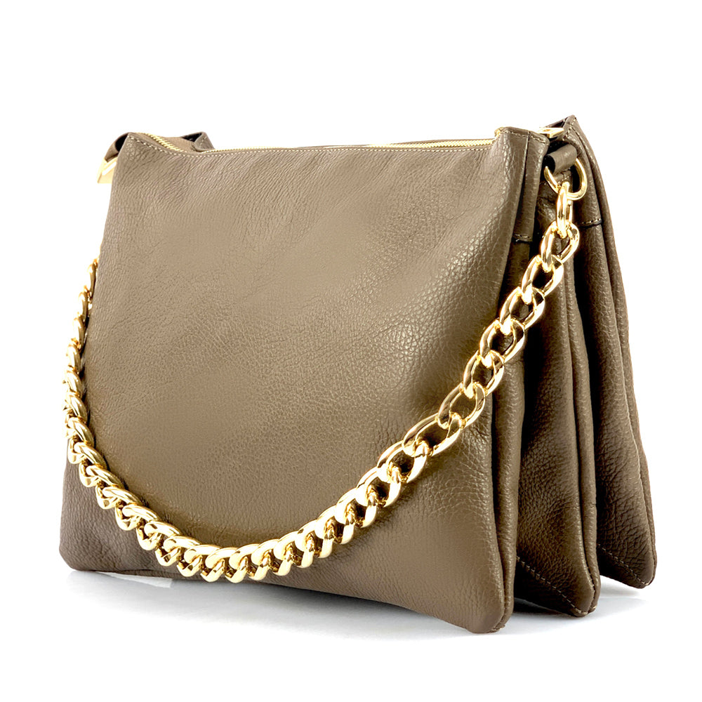 Tournon Leather Shoulder Bag - Made In Italy