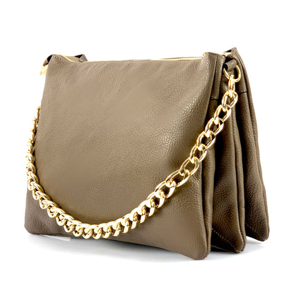 Tournon Leather Shoulder Bag - Made In Italy
