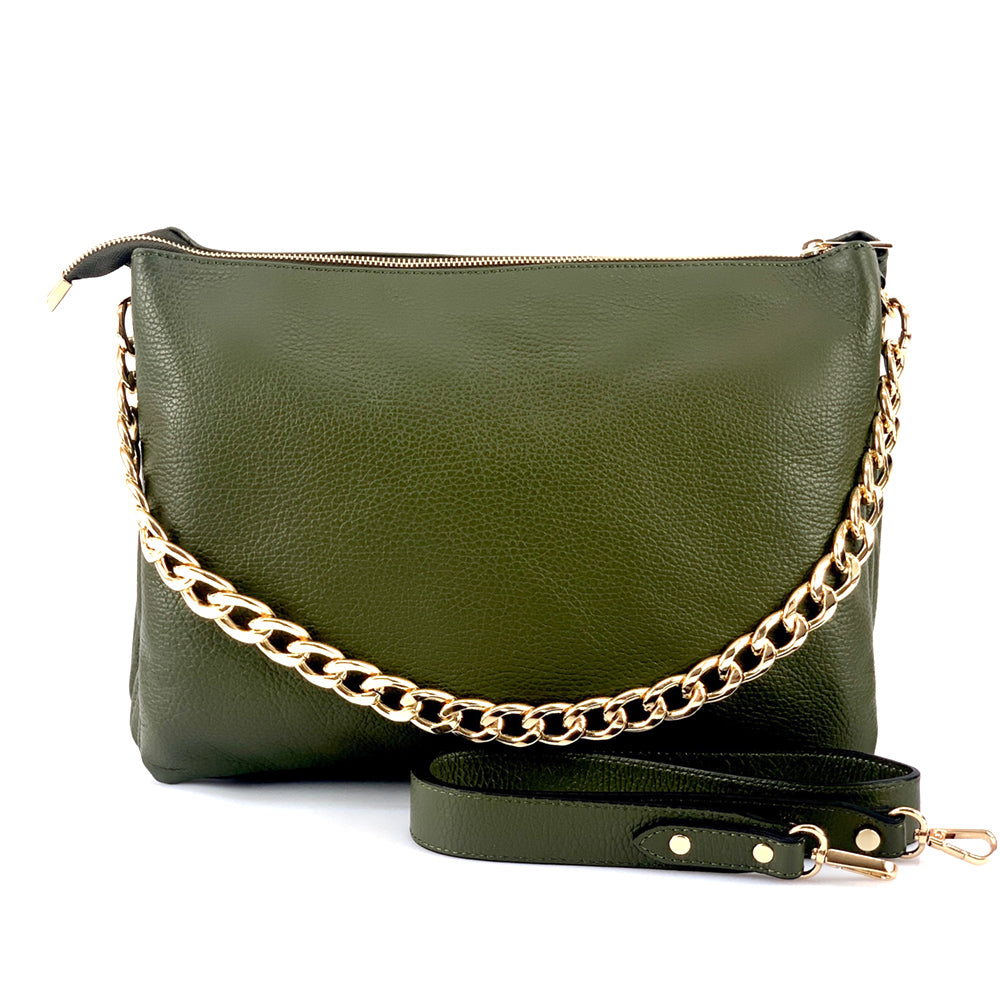 Tournon Leather Shoulder Bag - Made In Italy