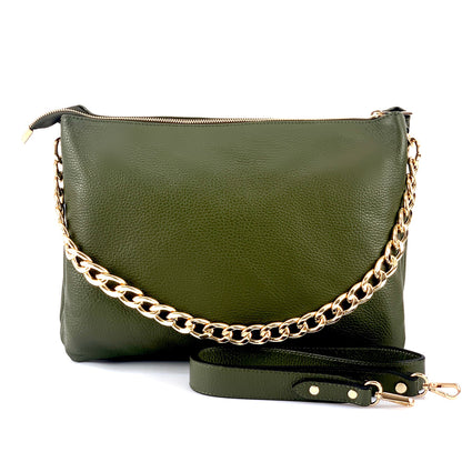 Tournon Leather Shoulder Bag - Made In Italy