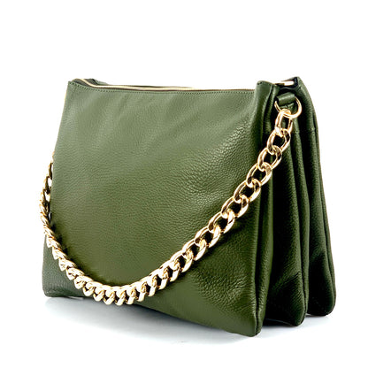 Tournon Leather Shoulder Bag - Made In Italy