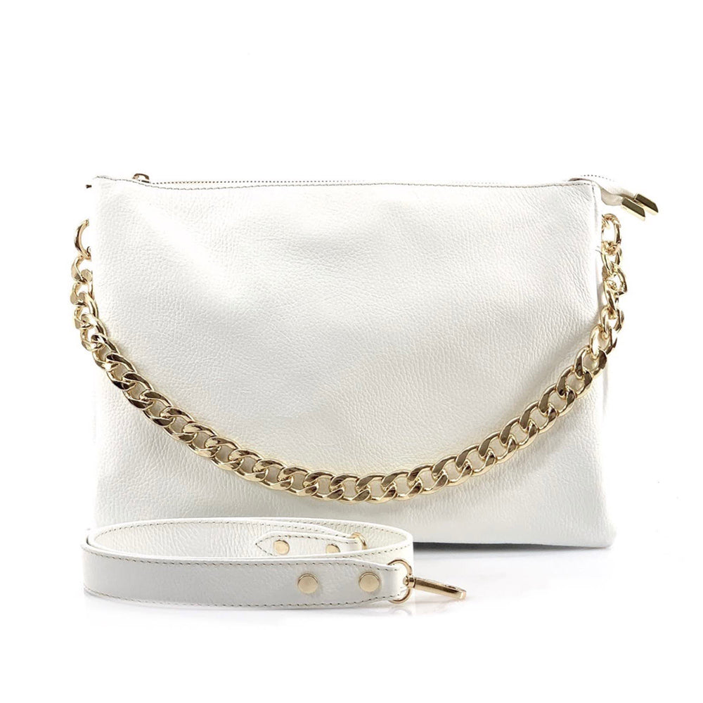 Tournon Leather Shoulder Bag - Made In Italy