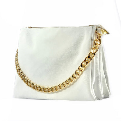 Tournon Leather Shoulder Bag - Made In Italy