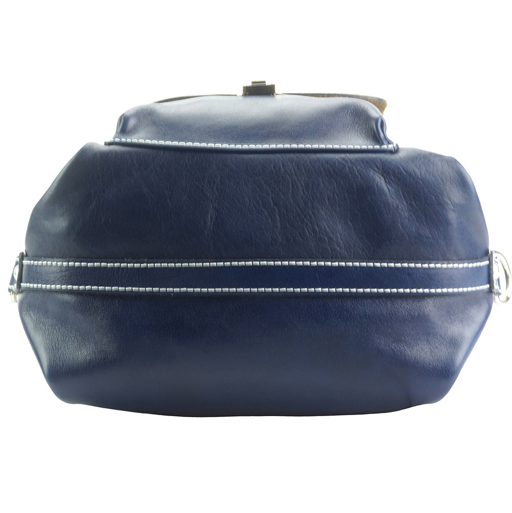 Barbara Convertible Leather Shoulder and Backpack Bag - Made In Italy