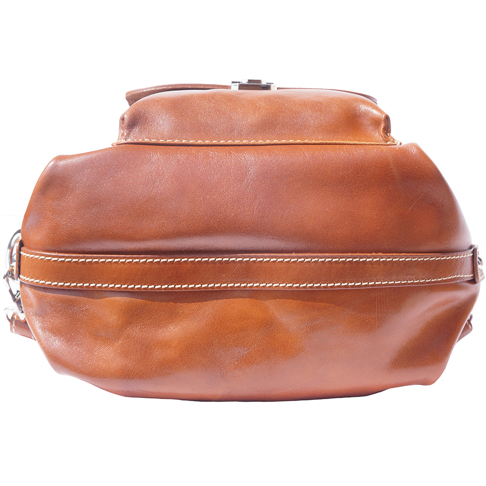 Barbara Convertible Leather Shoulder and Backpack Bag - Made In Italy
