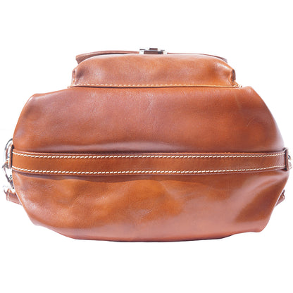 Barbara Convertible Leather Shoulder and Backpack Bag - Made In Italy