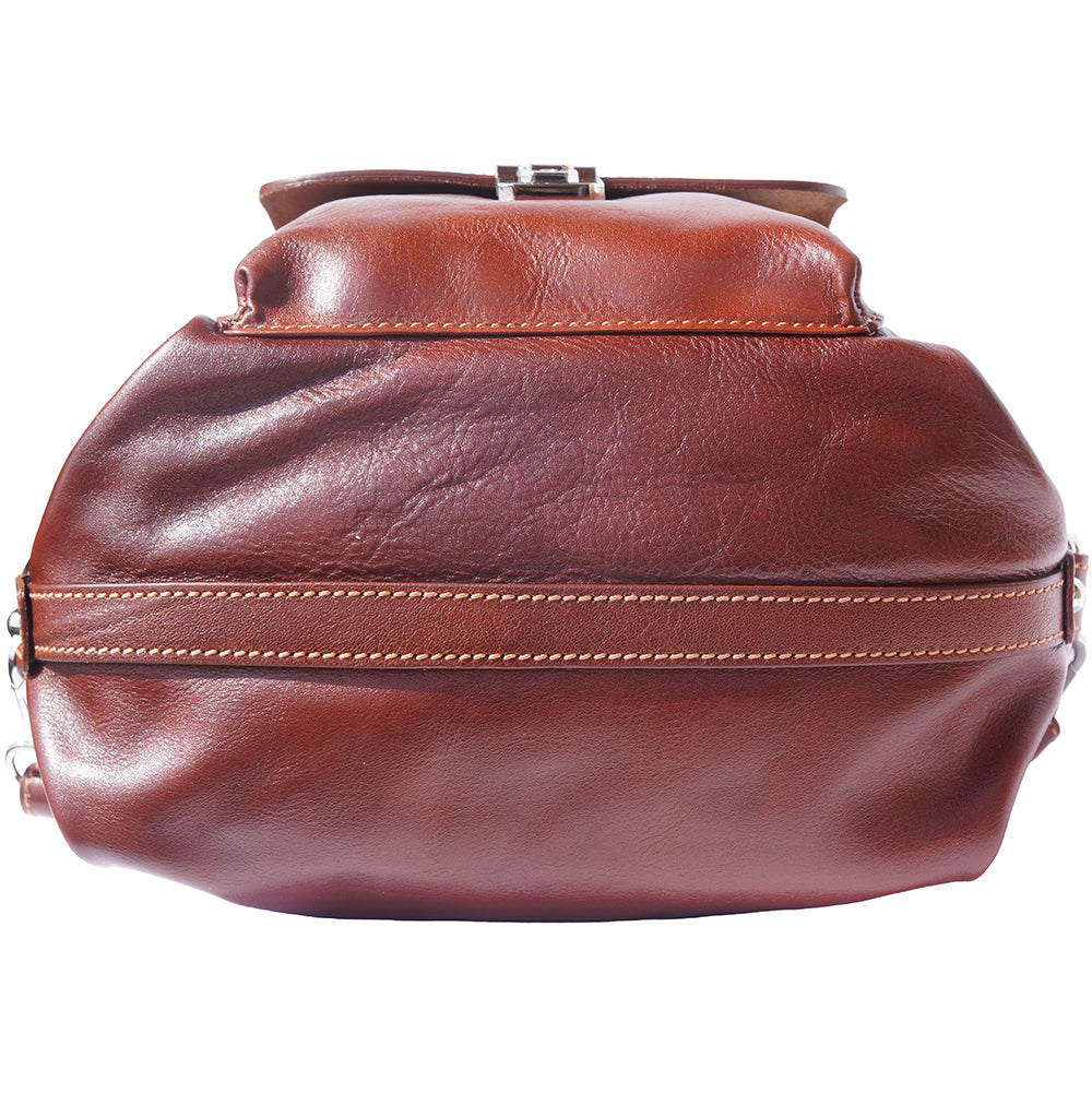 Barbara Convertible Leather Shoulder and Backpack Bag - Made In Italy