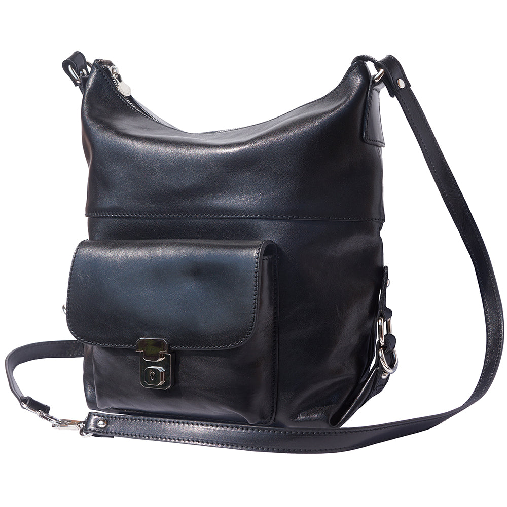 Barbara Convertible Leather Shoulder and Backpack Bag - Made In Italy