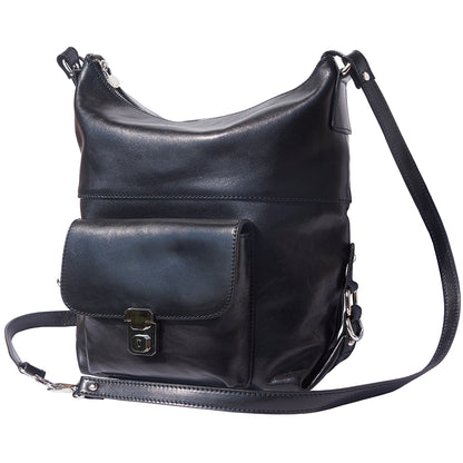 Barbara Convertible Leather Shoulder and Backpack Bag - Made In Italy