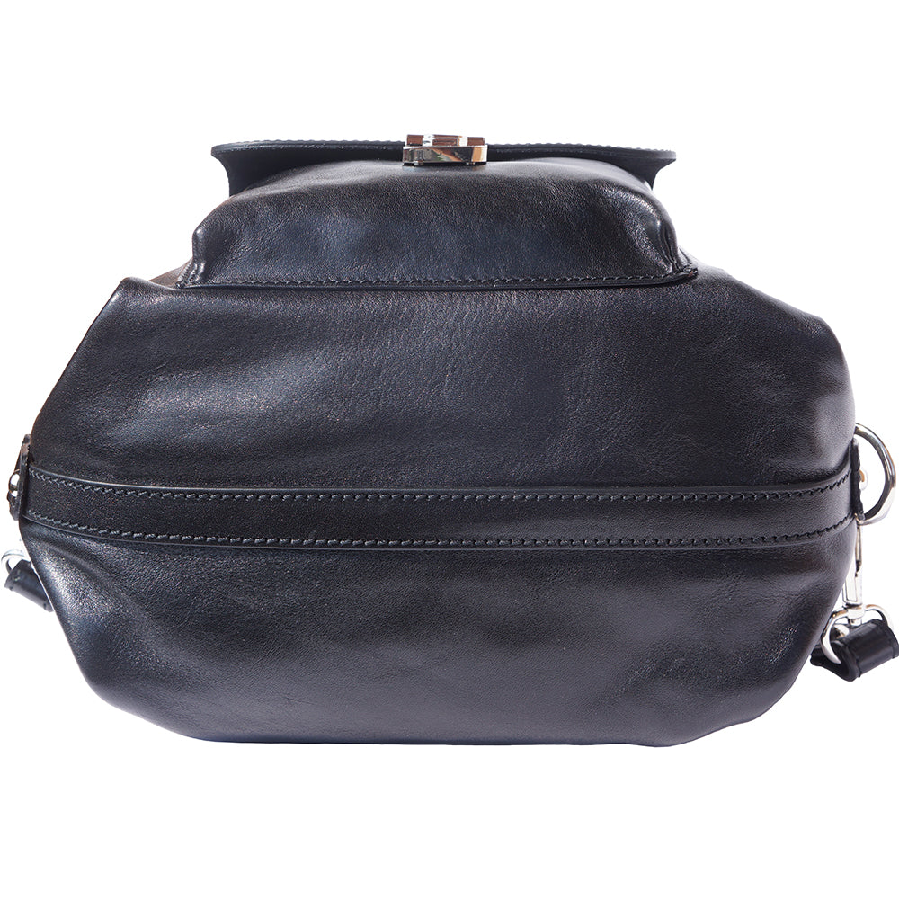Barbara Convertible Leather Shoulder and Backpack Bag - Made In Italy
