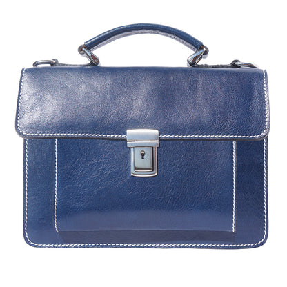 Lucio Mini leather briefcase - Made In Italy