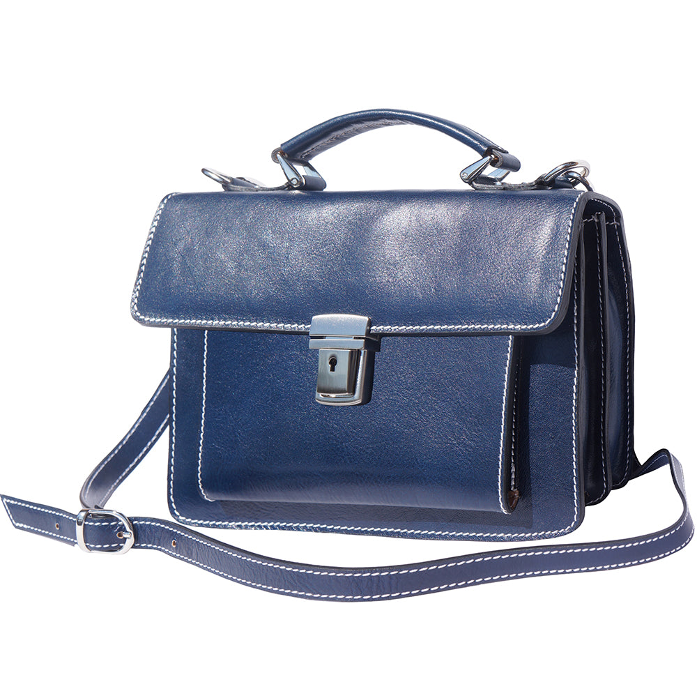 Lucio Mini leather briefcase - Made In Italy