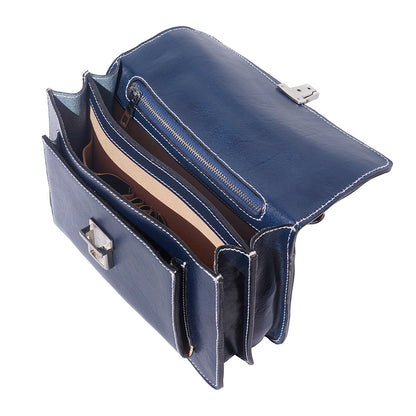 Lucio Mini leather briefcase - Made In Italy