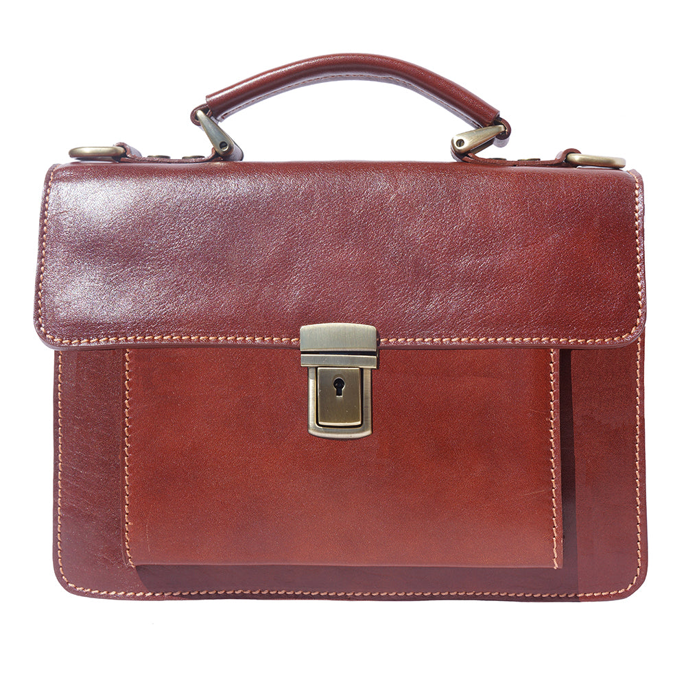 Lucio Mini leather briefcase - Made In Italy