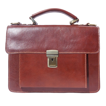 Lucio Mini leather briefcase - Made In Italy