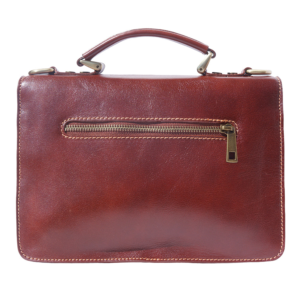 Lucio Mini leather briefcase - Made In Italy