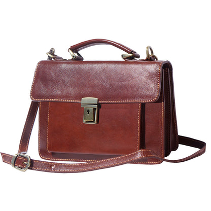 Lucio Mini leather briefcase - Made In Italy