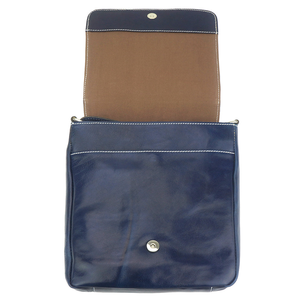 Messenger Amico with genuine leather - Made In Italy