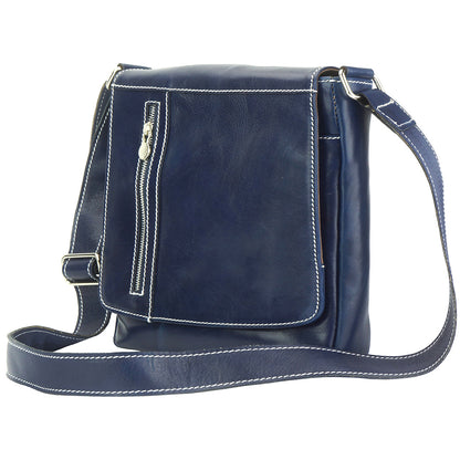 Messenger Amico with genuine leather - Made In Italy