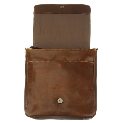 Messenger Amico with genuine leather - Made In Italy